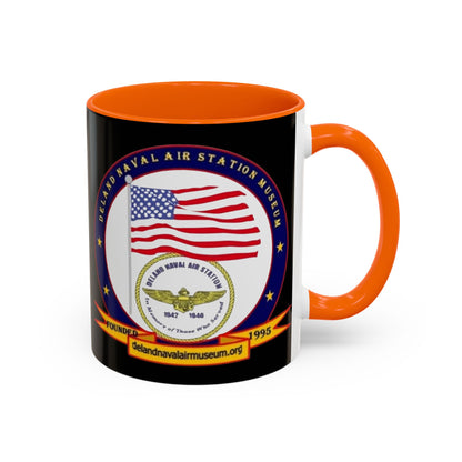 DeLand Naval Air Station Museum Black Accent Mug by theGreenDragonTavern.shop