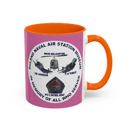 DNASM 2-sided, Founding & Student Art w/WhiteBG Pink Accent Mug by theGreenDragonTavern.shop
