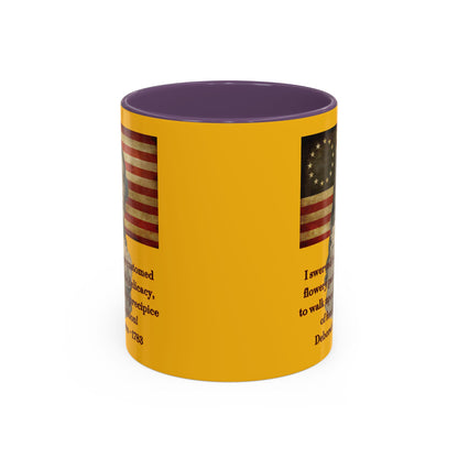 Deborah Sampson, America's Mulan Yellow Accent Mug by theGreenDragonTavern.shop