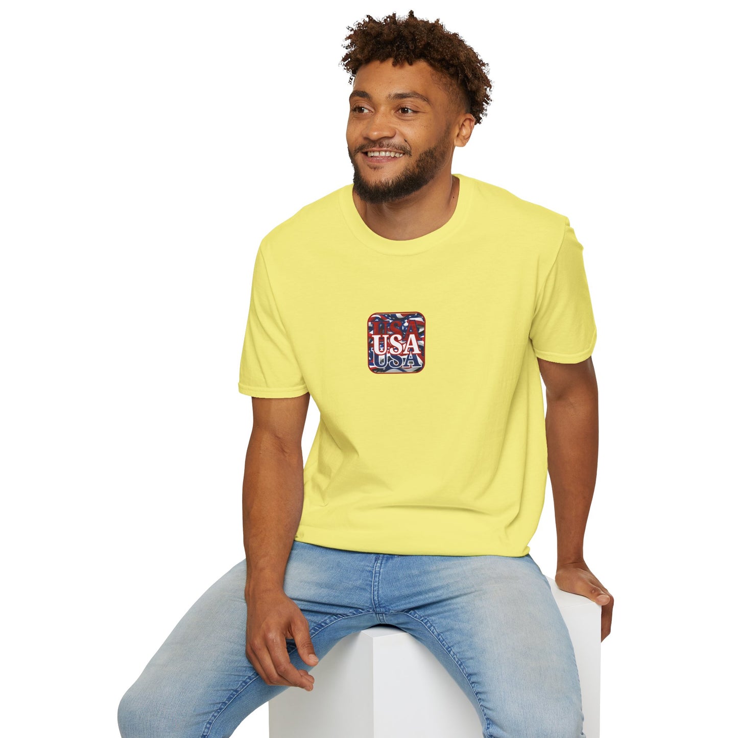 2-sided, Red WHITE and Blue USA Patriot Light colors Unisex T-Shirt by theGreenDragonTavern.shop