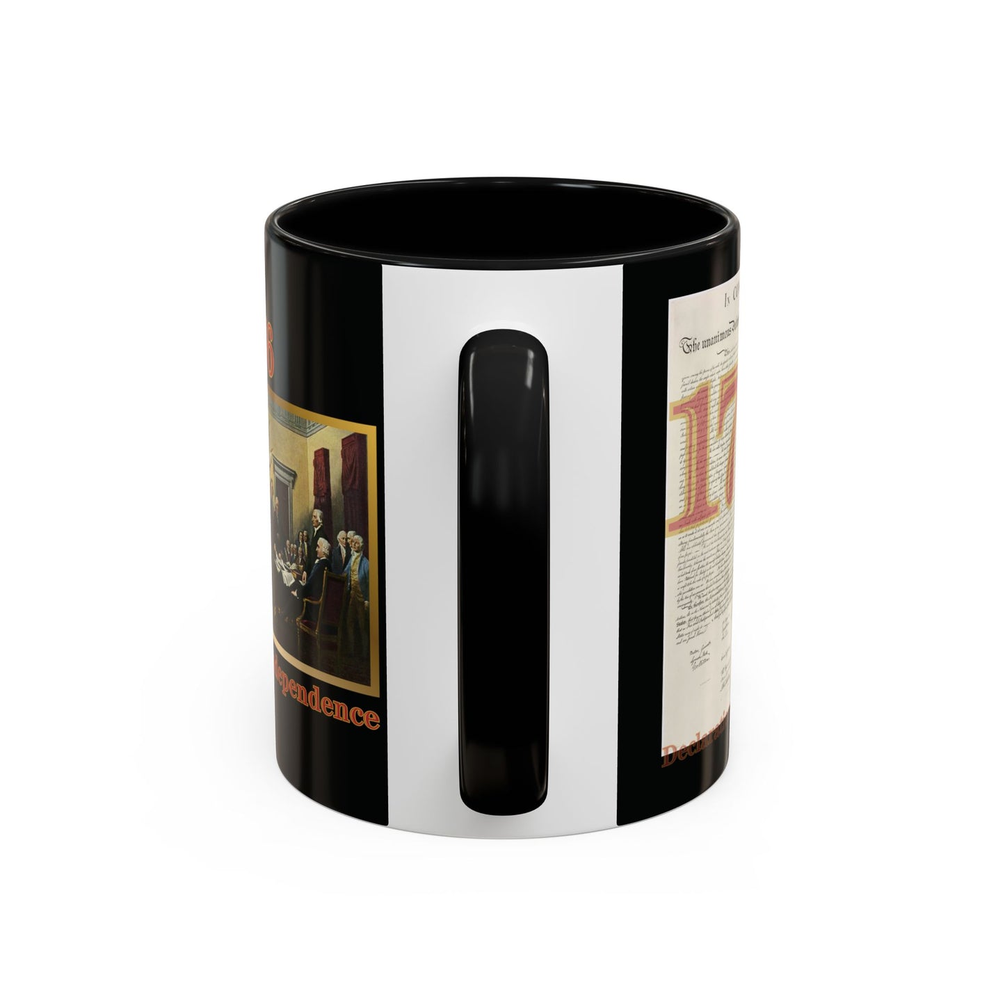 Declaration of Independence Black Accent Mug by theGreenDragonTavern.shop