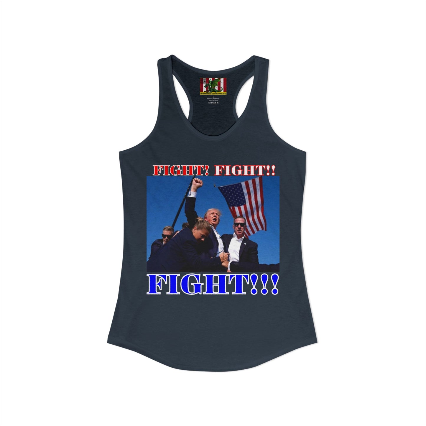 FIGHT! FIGHT!! FIGHT!!! Women's Racerback Tank Top by theGreenDragonTavern.shop
