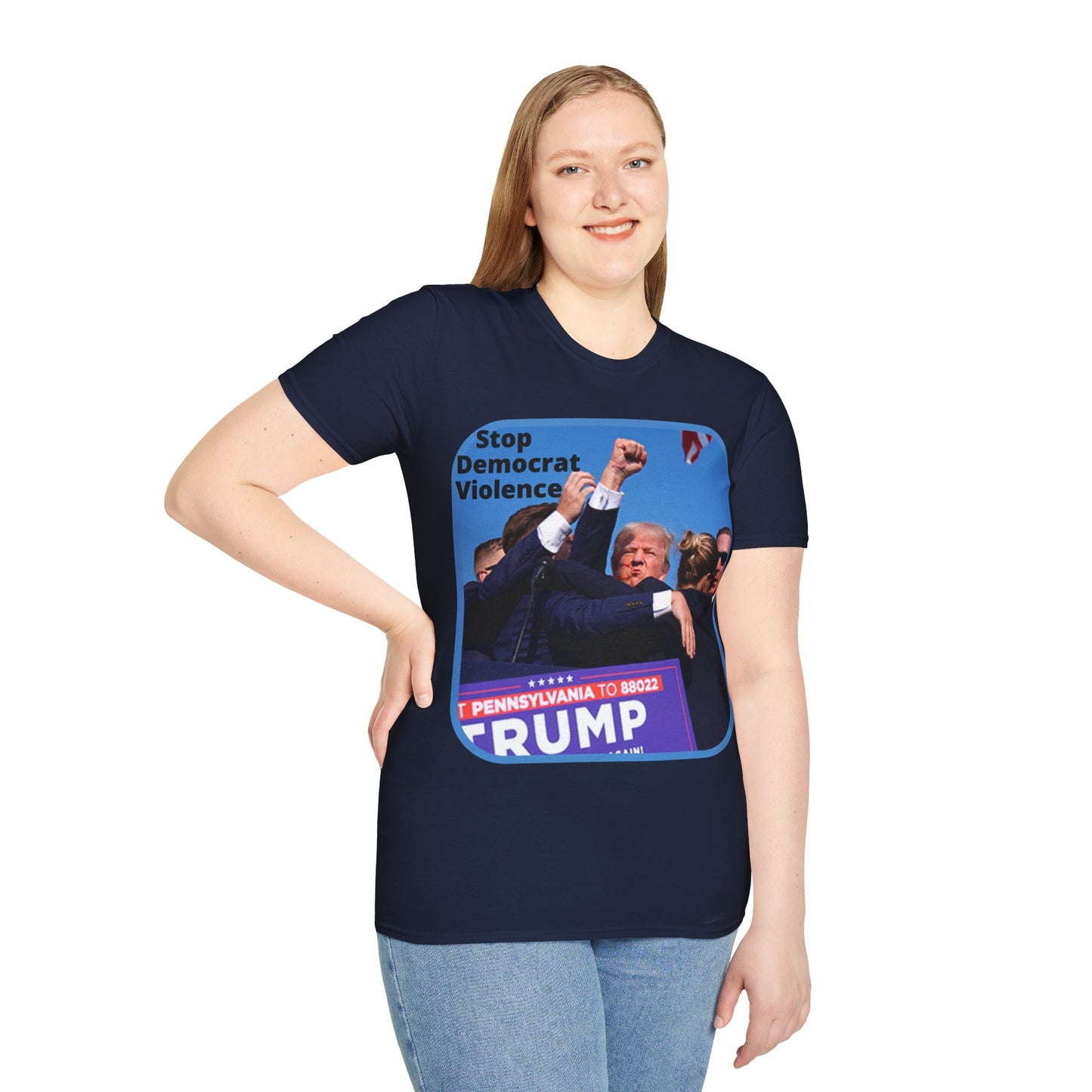 Stop Democrat Violence Dark colors Unisex T-Shirt by theGreenDragonTavern.shop