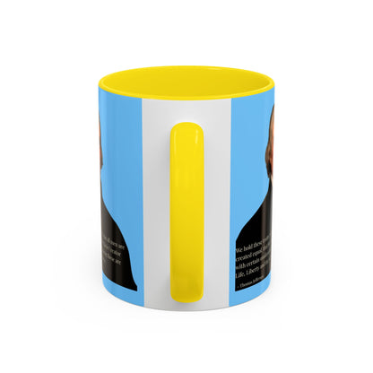 We hold these truths to be self-evident Light Blue Accent Mug by theGreenDragonTavern.shop