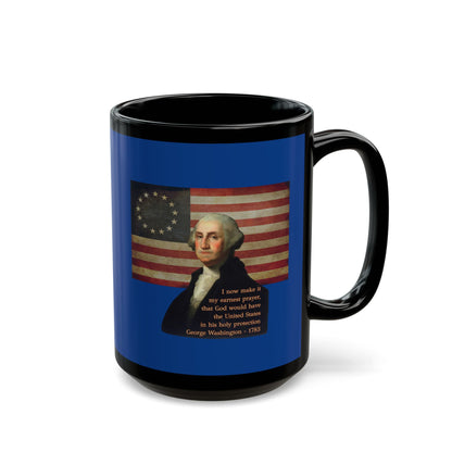 Washington's Earnest Prayer Blue Mug by theGreenDragonTavern.shop