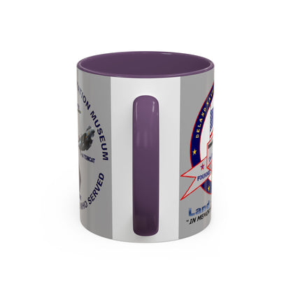 DNASM 2-sided, Founding & Student Art Light Grey Accent Mug by theGreenDragonTavern.shop