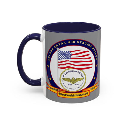 DeLand Naval Air Station Museum Grey Accent Mug by theGreenDragonTavern.shop