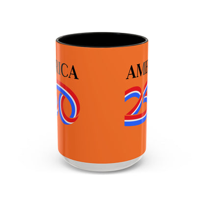 America 250 Orange Accent Mug by theGreenDragonTavern.shop