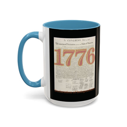 Declaration of Independence Black Accent Mug by theGreenDragonTavern.shop