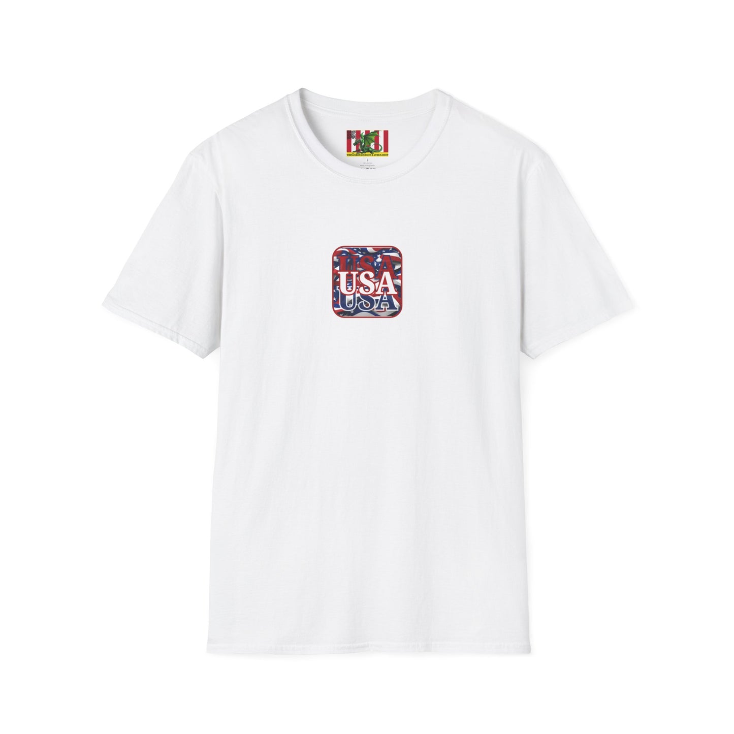 2-sided, Red WHITE and Blue USA Patriot Light colors Unisex T-Shirt by theGreenDragonTavern.shop
