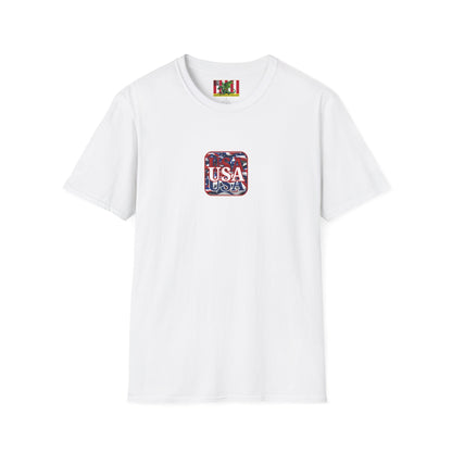 2-sided, Red WHITE and Blue USA Patriot Light colors Unisex T-Shirt by theGreenDragonTavern.shop
