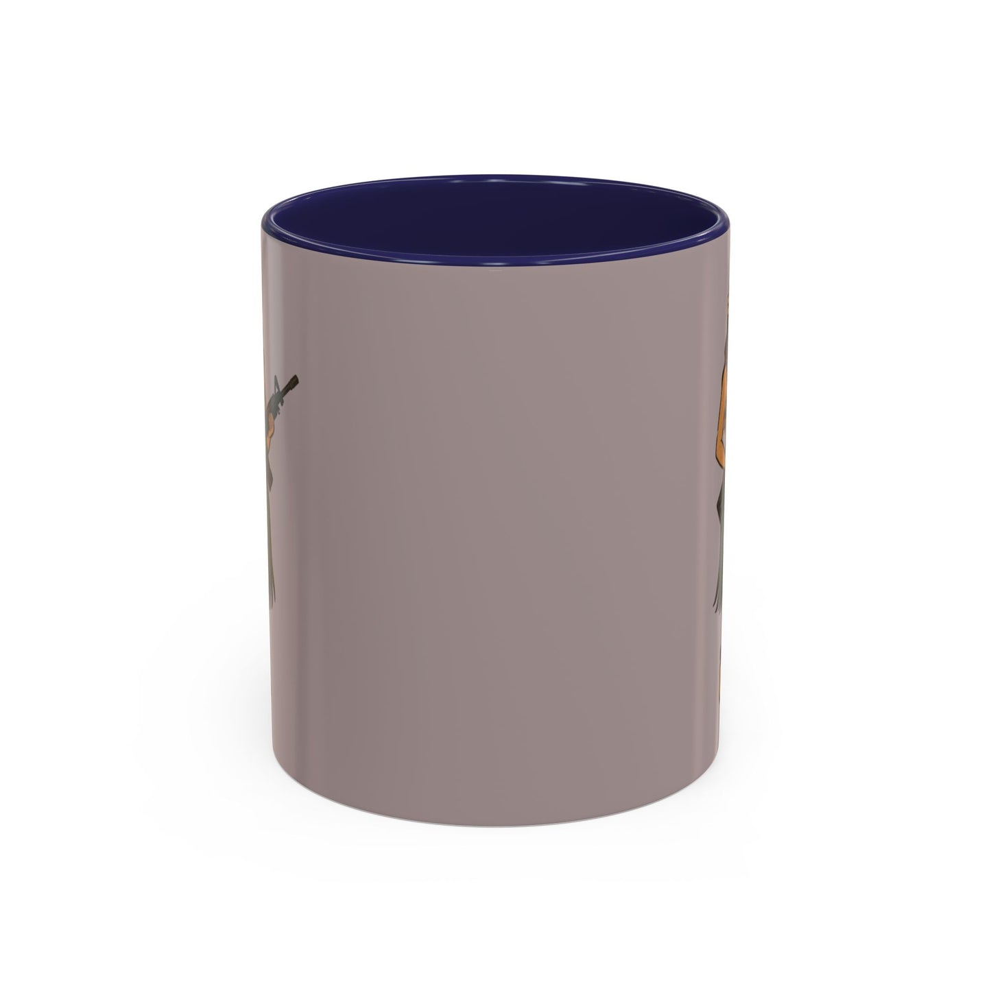 Hula Girl Packin' Heat Grey Accent Mug by theGreenDragonTavern.shop