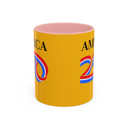America 250 Yellow Accent Mug by theGreenDragonTavern.shop