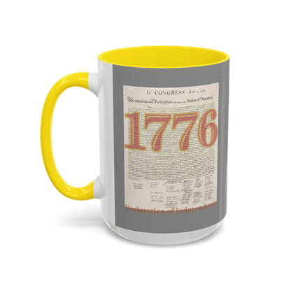 Declaration of Independence Grey Accent Mug by theGreenDragonTavern.shop