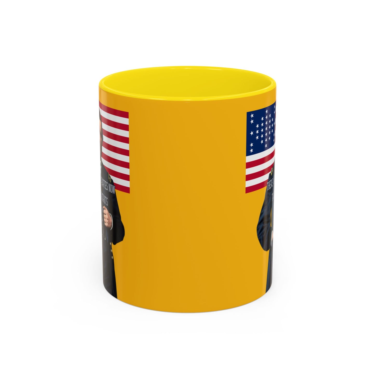 "Traitors and Patriots" Ulysses Grant Yellow Accent Mug by theGreenDragonTavern.shop