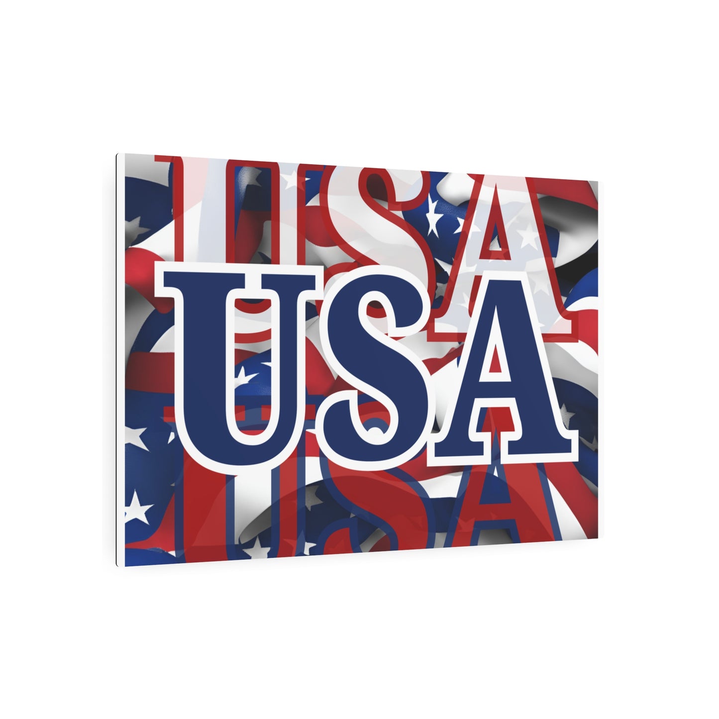 USA! USA! USA Blue Center Metal Art Sign by theGreenDragonTavern.shop