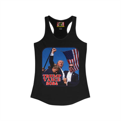 Trump and Vance 2024 Women's Racerback Tank Top by theGreenDragonTavern.shop