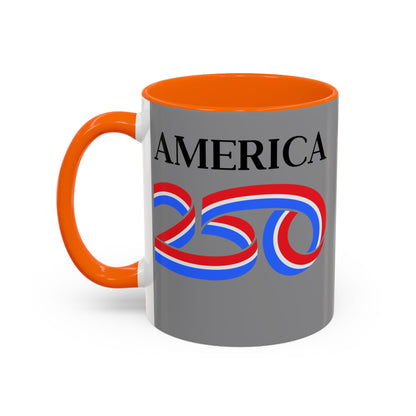 America 250 Grey Accent Mug by theGreenDragonTavern.shop