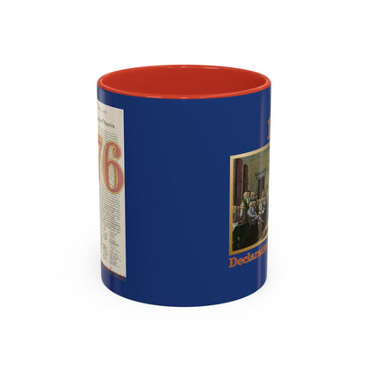Declaration of Independence Dark Blue Accent Mug by theGreenDragonTavern.shop