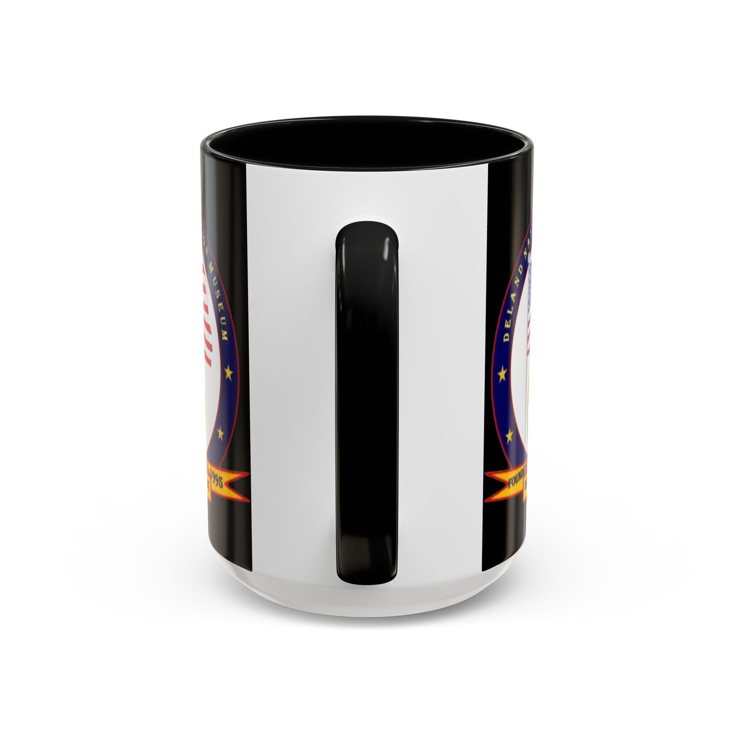 DeLand Naval Air Station Museum Black Accent Mug by theGreenDragonTavern.shop