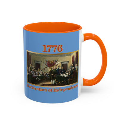 Declaration of Independence Light Blue Accent Mug by theGreenDragonTavern.shop
