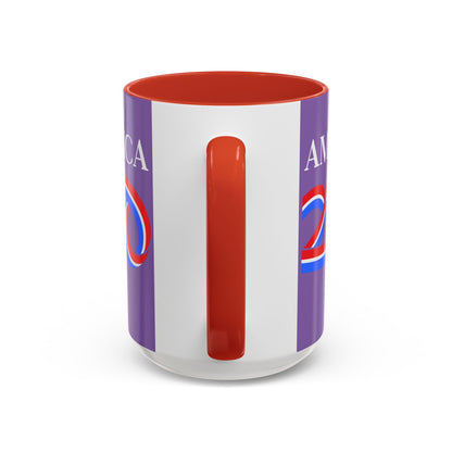 America 250 Light Purple Accent Mug by theGreenDragonTavern.shop