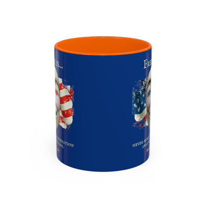 Ronald Reagan Freedom Vendetta Blue Accent Mug by theGreenDragonTavern.shop