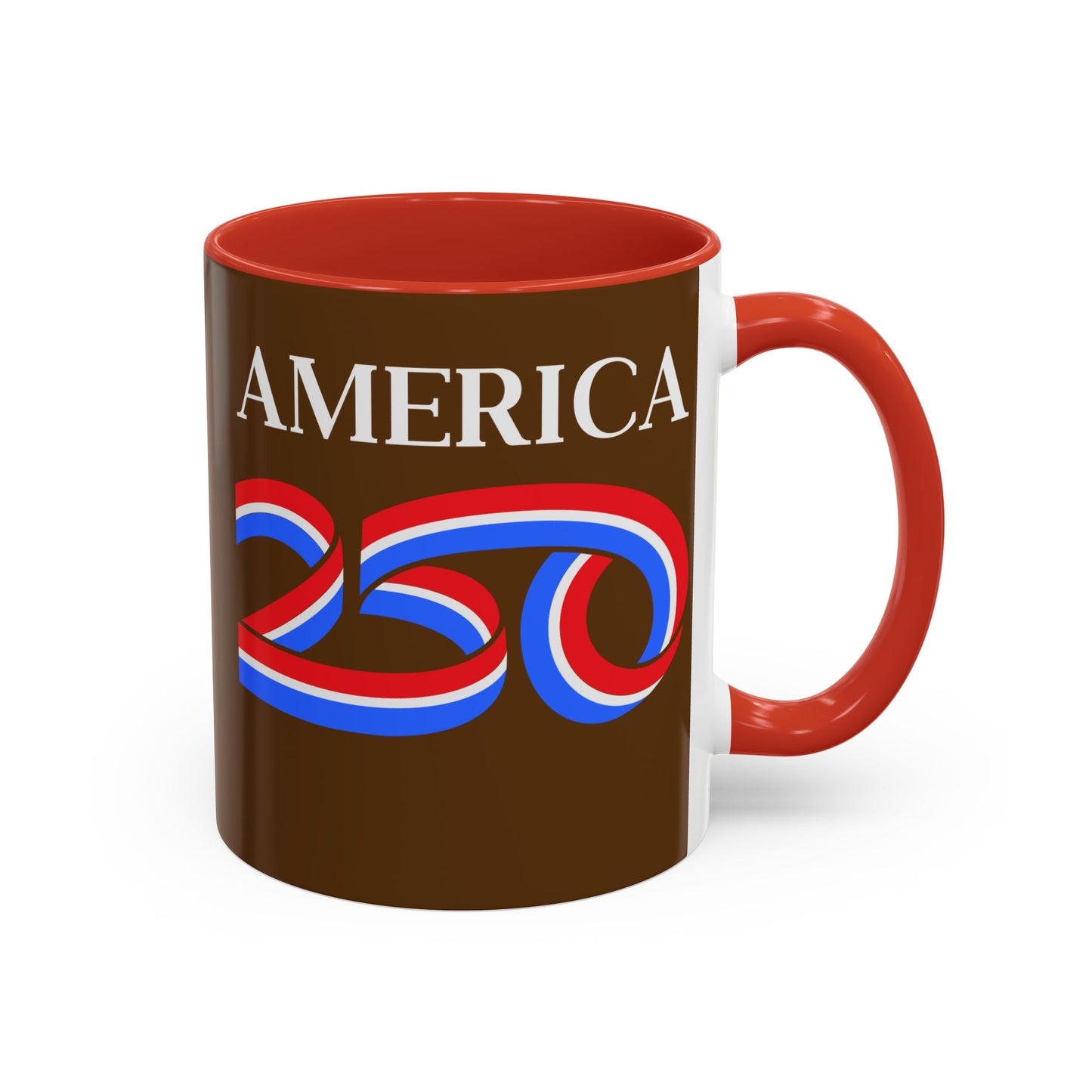 America 250 Brown Accent Mug by theGreenDragonTavern.shop