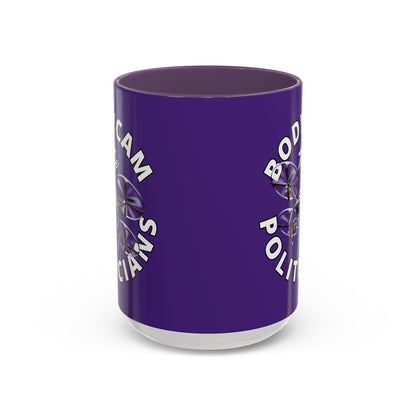 Bodycam the Politicians Drone Dark Purple Accent Mug by theGreenDragonTavern.shop