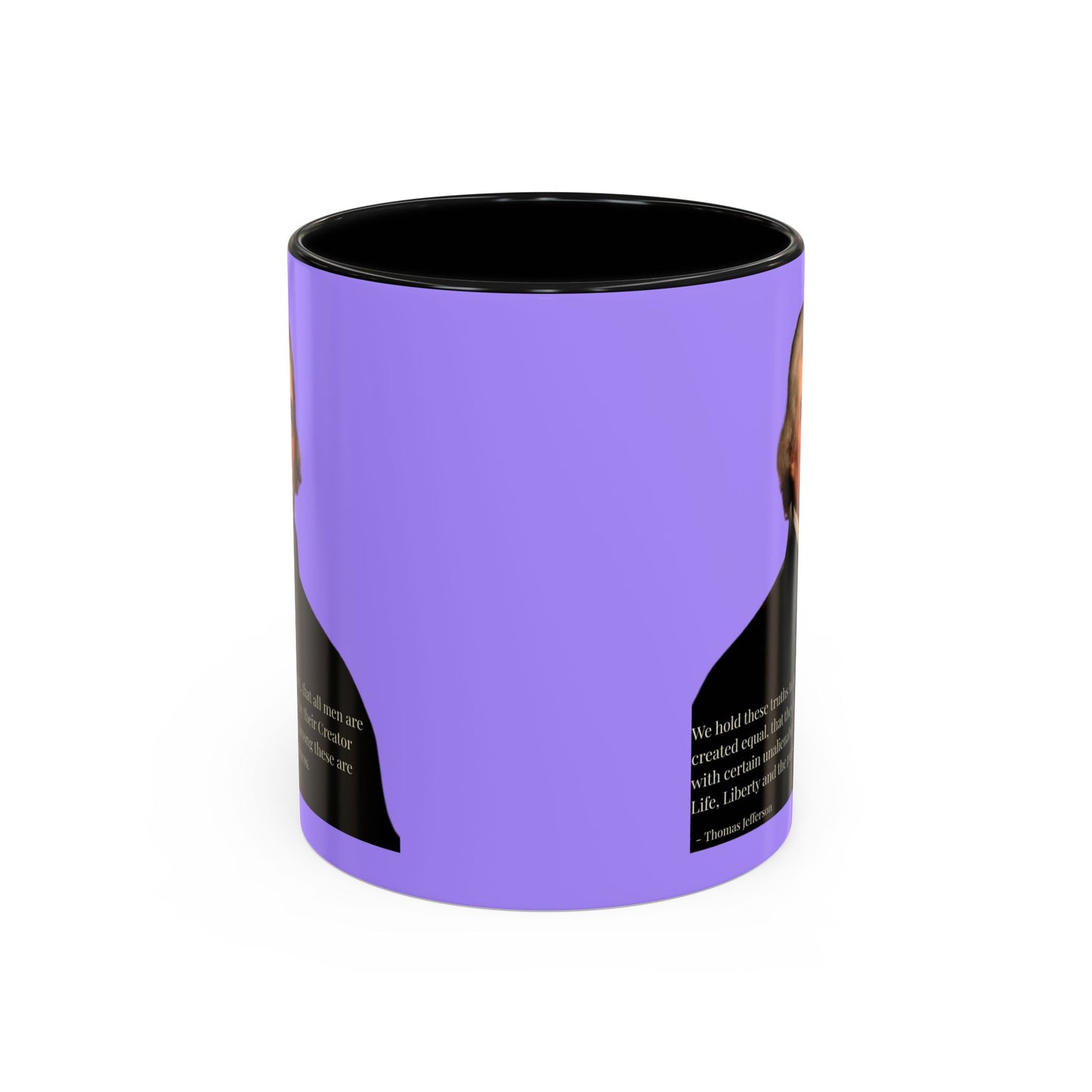We hold these truths to be self-evident Light Purple Accent Mug by theGreenDragonTavern.shop