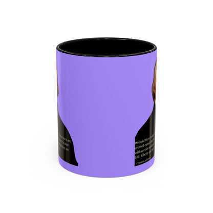 We hold these truths to be self-evident Light Purple Accent Mug by theGreenDragonTavern.shop