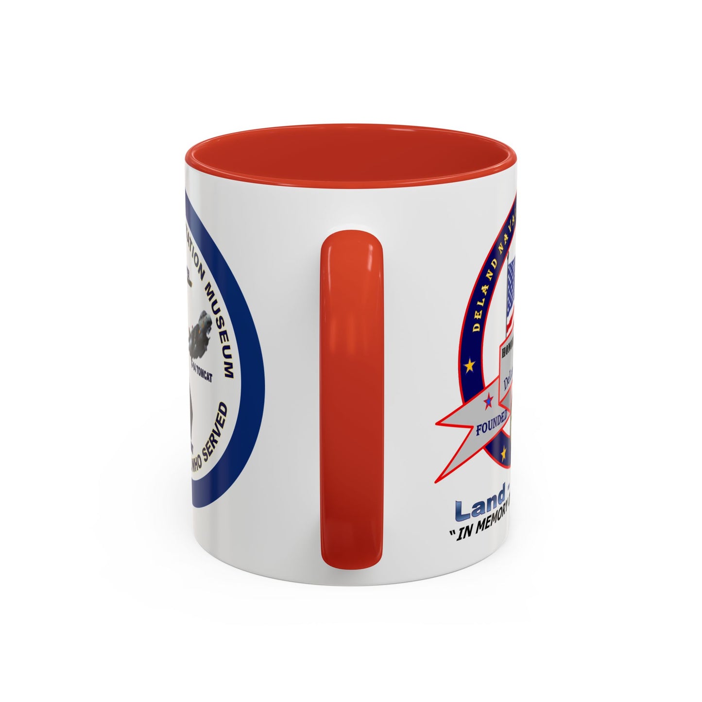 DNASM 2-sided, Founding & Student Art w/Navy Ring White Accent Mug by theGreenDragonTavern.shop