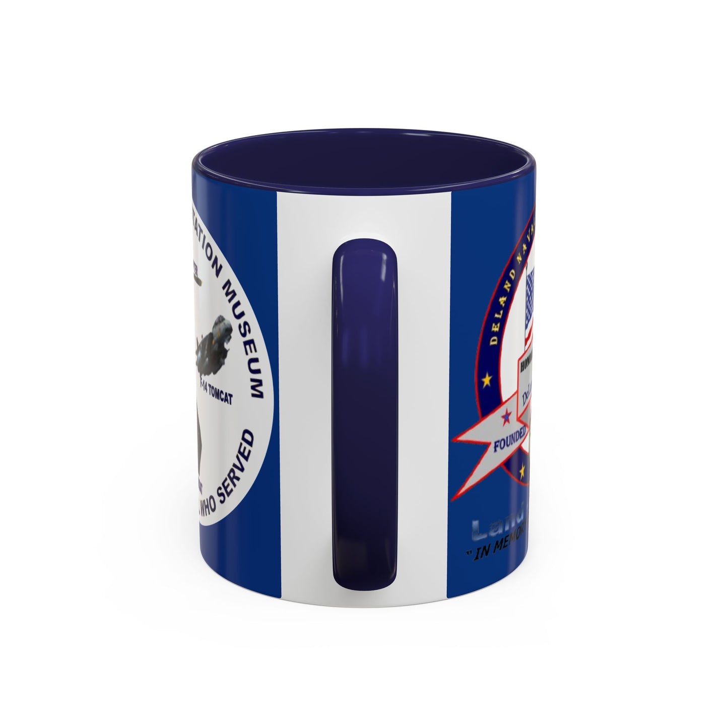 DNASM 2-sided, Founding & Student Art w/WhiteBG Dark Blue Accent Mug by theGreenDragonTavern.shop