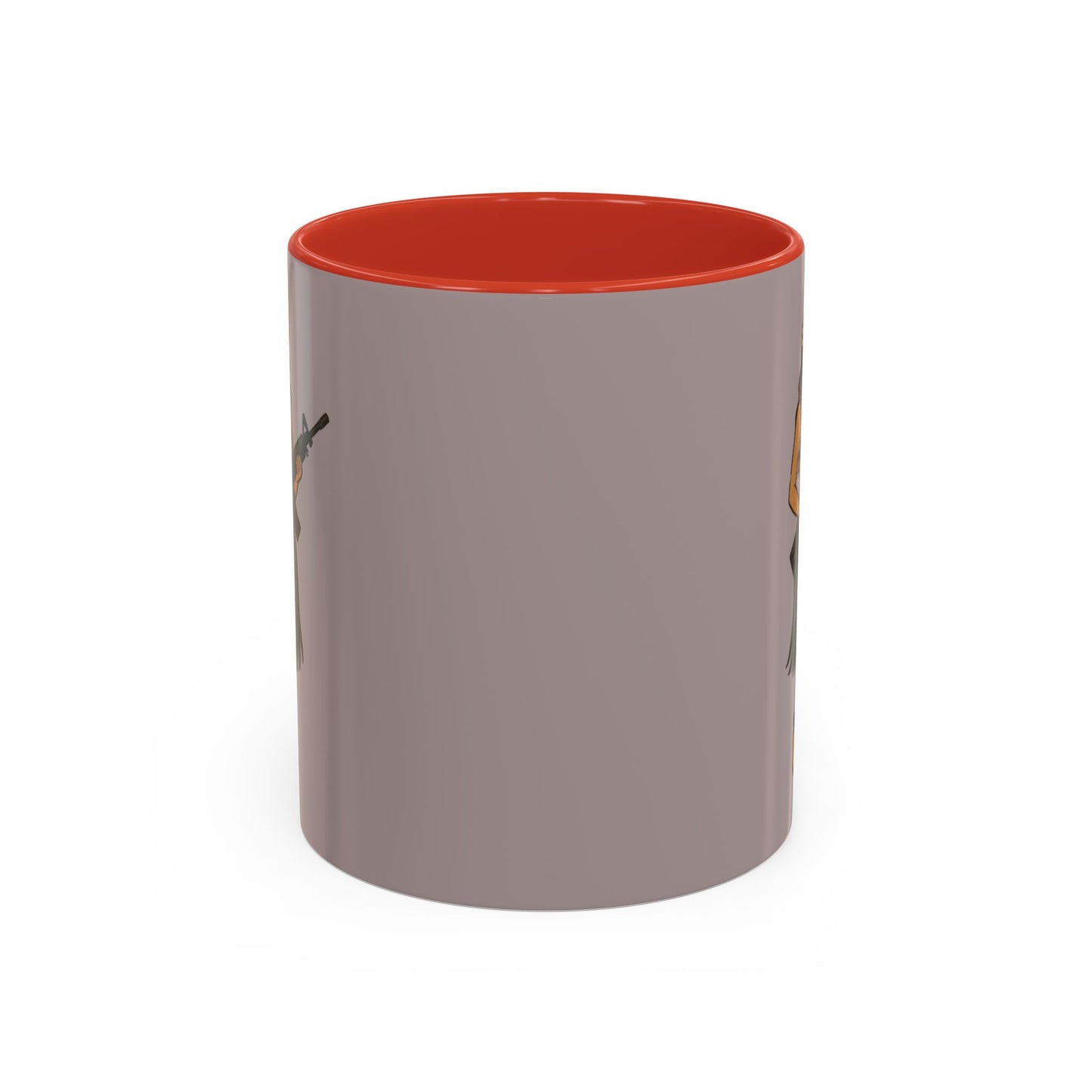 Hula Girl Packin' Heat Grey Accent Mug by theGreenDragonTavern.shop