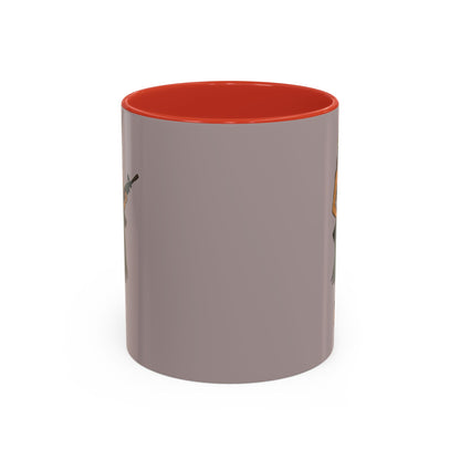 Hula Girl Packin' Heat Grey Accent Mug by theGreenDragonTavern.shop