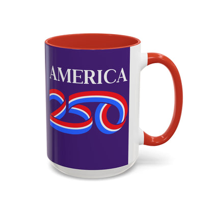 America 250 Dark Purple Accent Mug by theGreenDragonTavern.shop