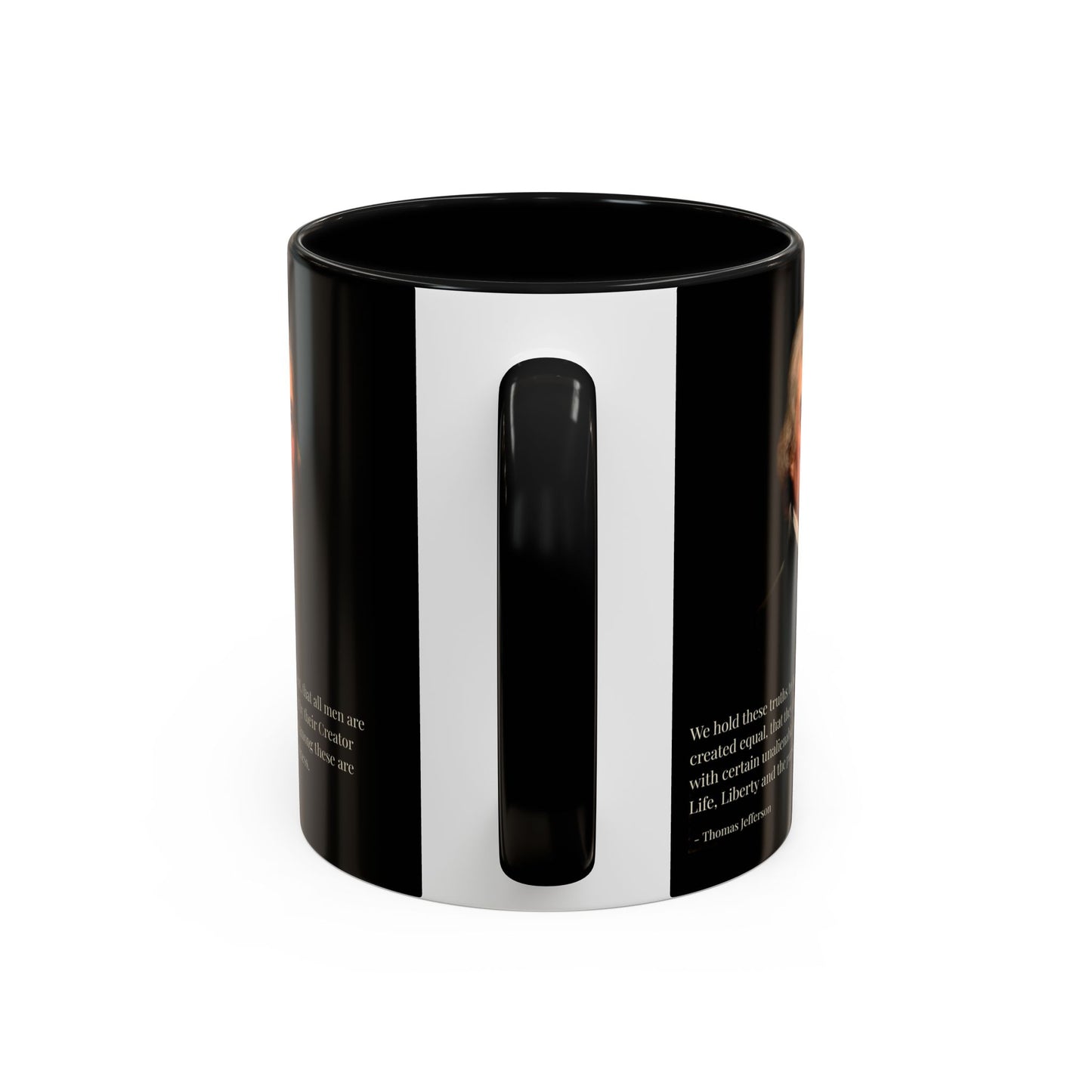 We hold these truths to be self-evident Black Accent Mug by theGreenDragonTavern.shop