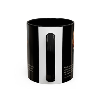 We hold these truths to be self-evident Black Accent Mug by theGreenDragonTavern.shop