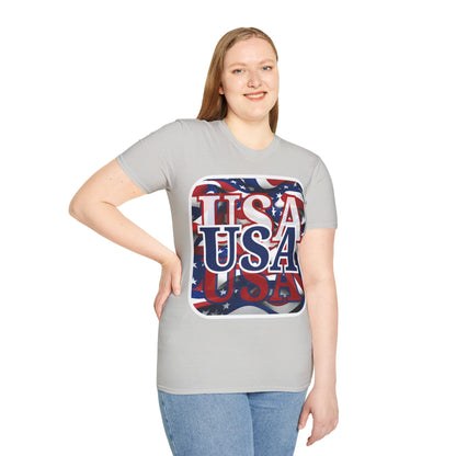 Red White and BLUE USA Patriot Light colors Unisex T-Shirt by theGreenDragonTavern.shop