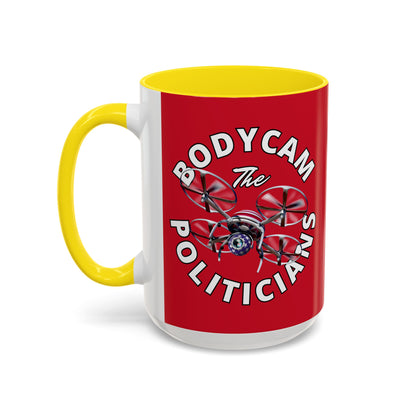 Bodycam the Politicians Drone Red Accent Mug by theGreenDragonTavern.shop