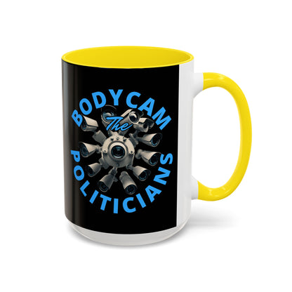 Bodycam the Politicians Cameras Black Accent Mug by theGreenDragonTavern.shop