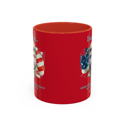 Ronald Reagan Freedom Vendetta Red Accent Mug by theGreenDragonTavern.shop