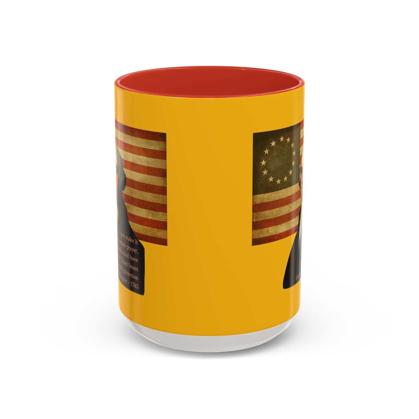 Washington's Earnest Prayer Yellow Accent Mug by theGreenDragonTavern.shop