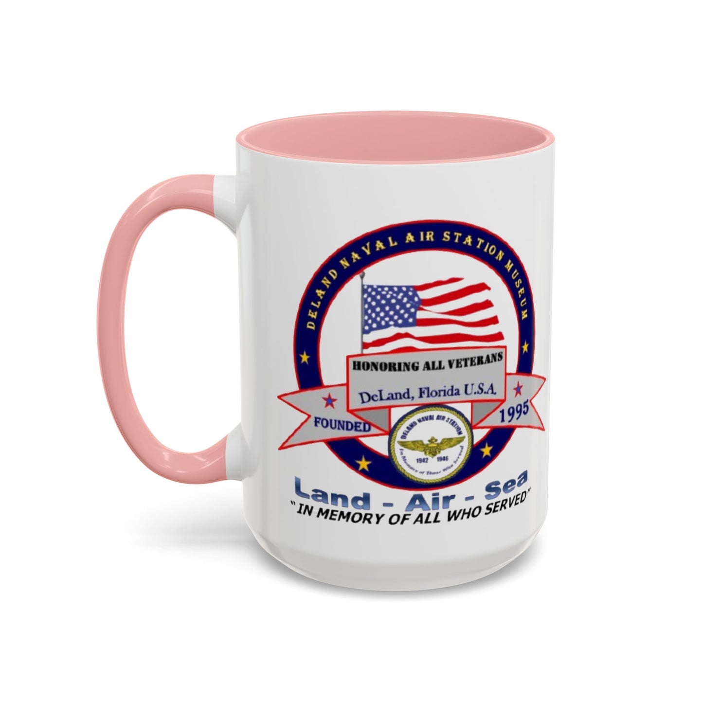 DNASM 2-sided, Founding & Student Art White Accent Mug by theGreenDragonTavern.shop