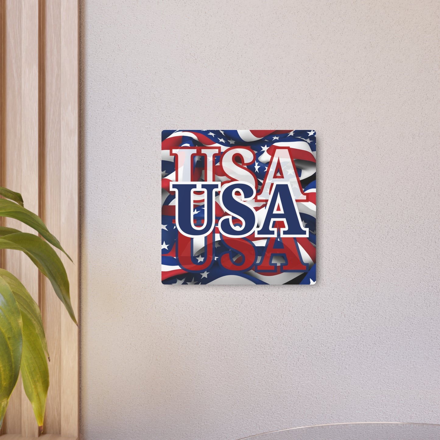 USA! USA! USA Blue Center Metal Art Sign by theGreenDragonTavern.shop