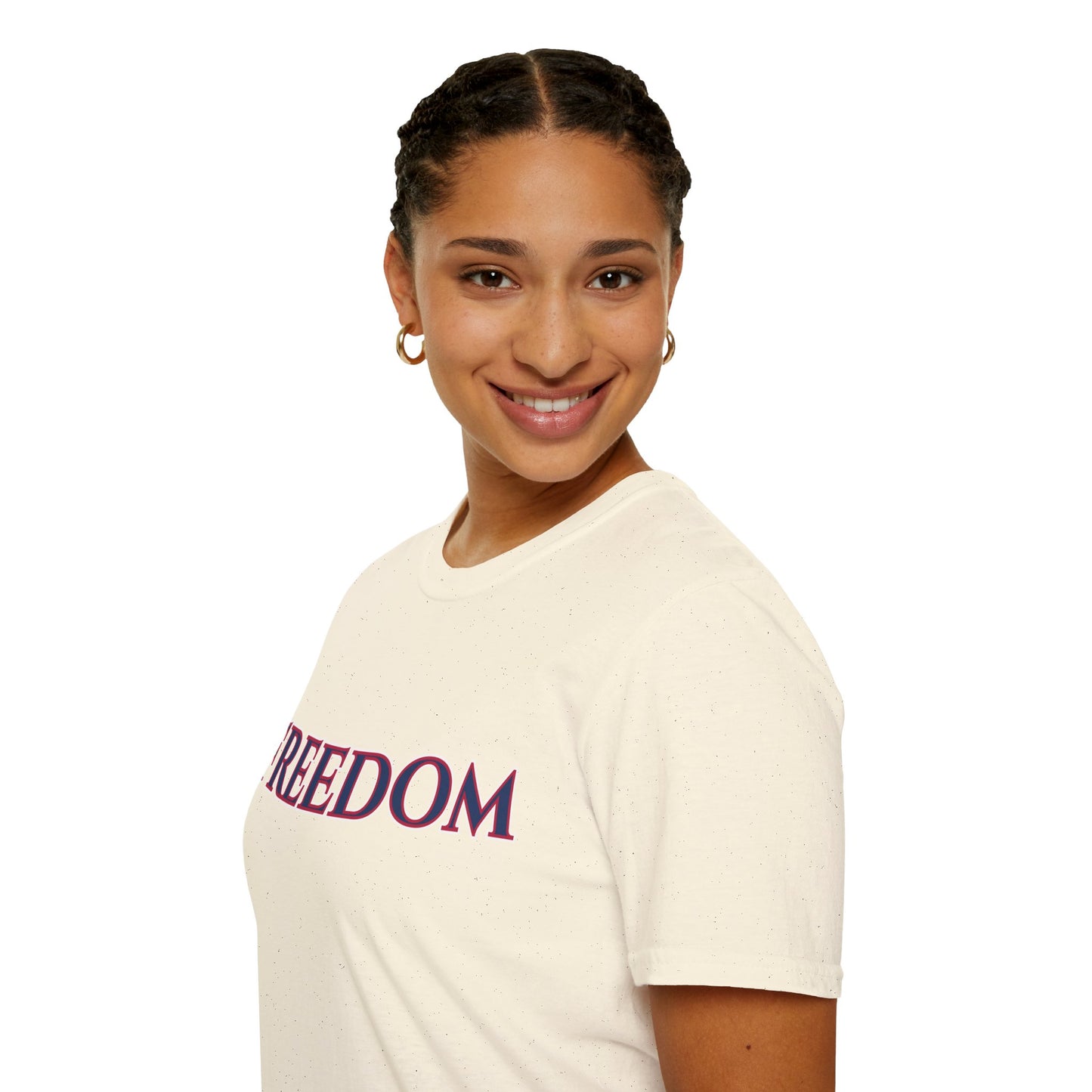 Freedom, Blue font, Light colors Unisex T-Shirt by theGreenDragonTavern.shop