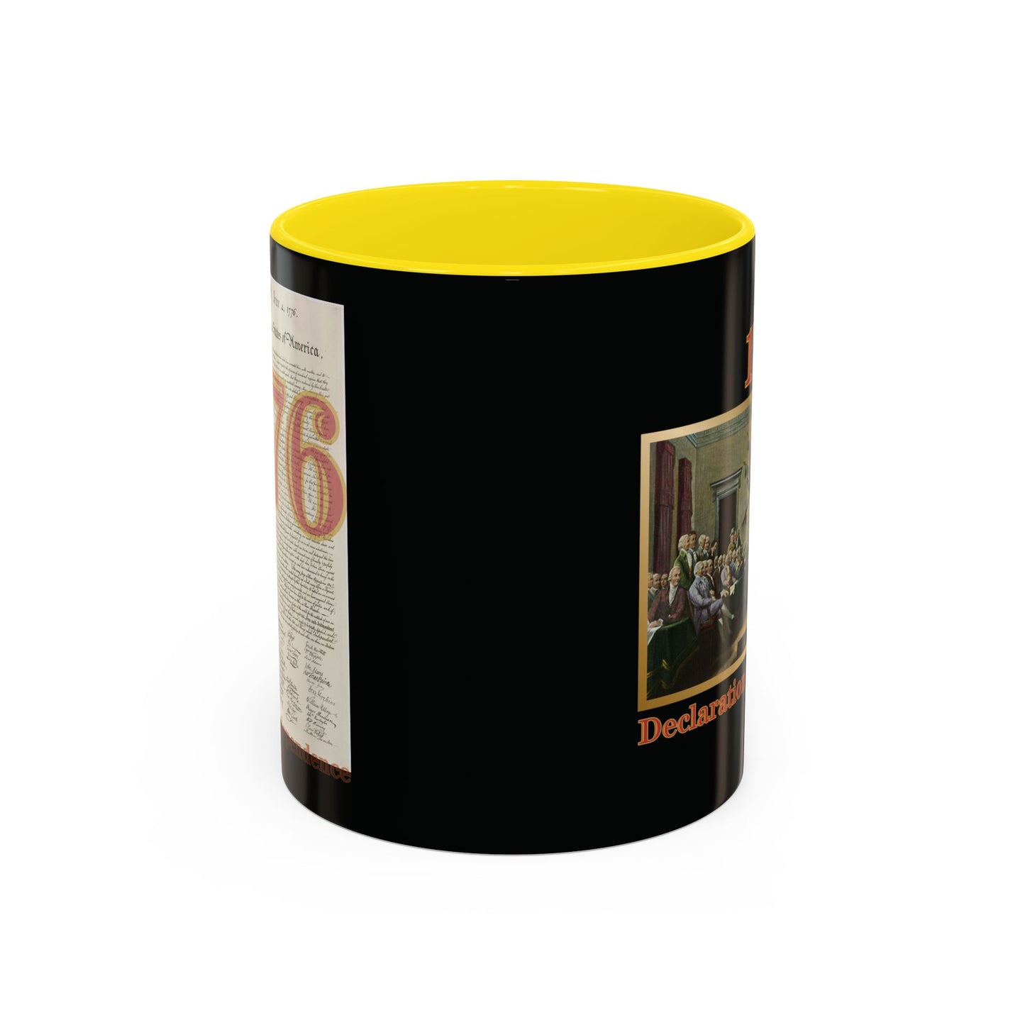 Declaration of Independence Black Accent Mug by theGreenDragonTavern.shop