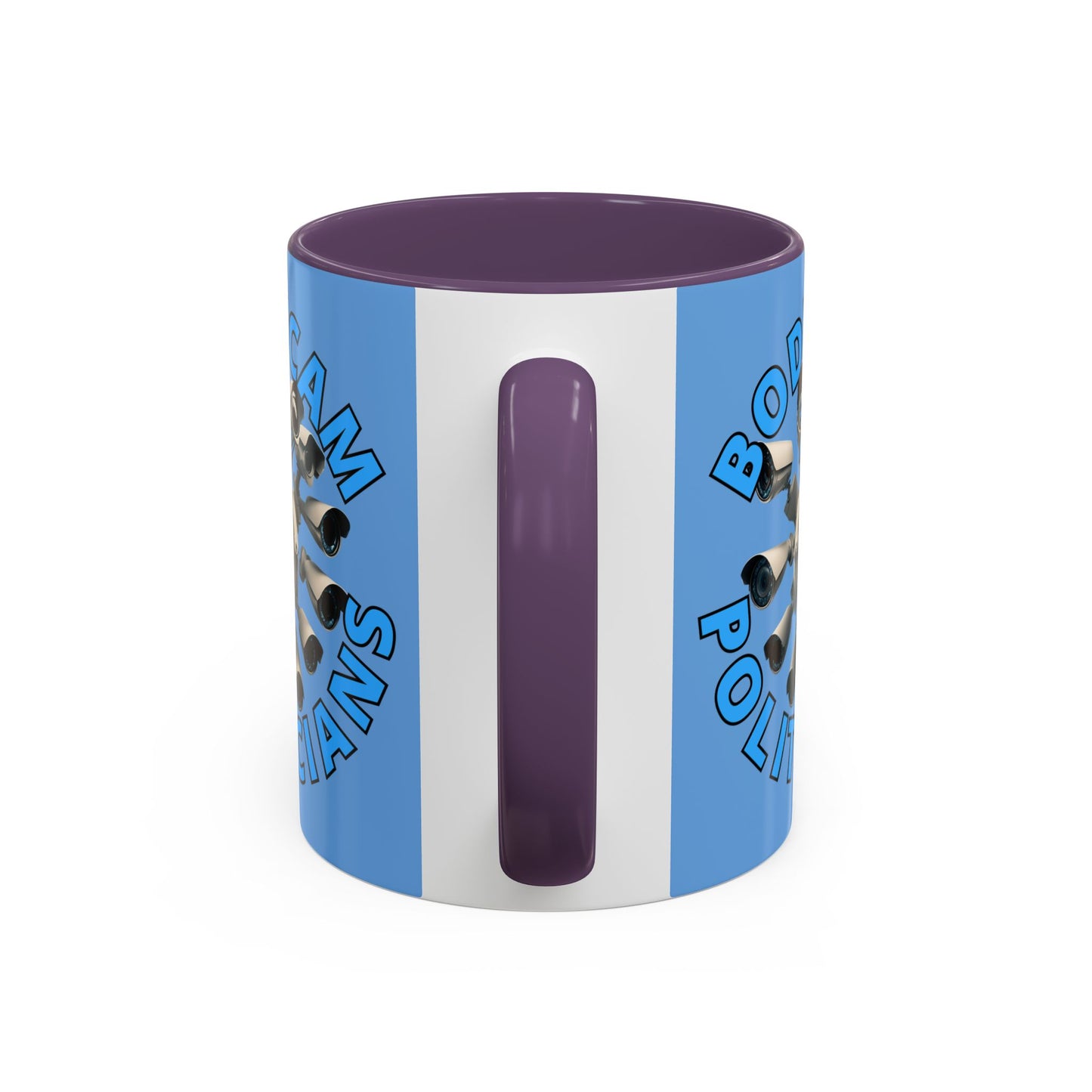 Bodycam the Politicians Cameras Blue Accent Mug by theGreenDragonTavern.shop