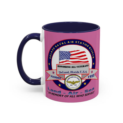 DNASM 2-sided, Founding & Student Art w/WhiteBG Pink Accent Mug by theGreenDragonTavern.shop
