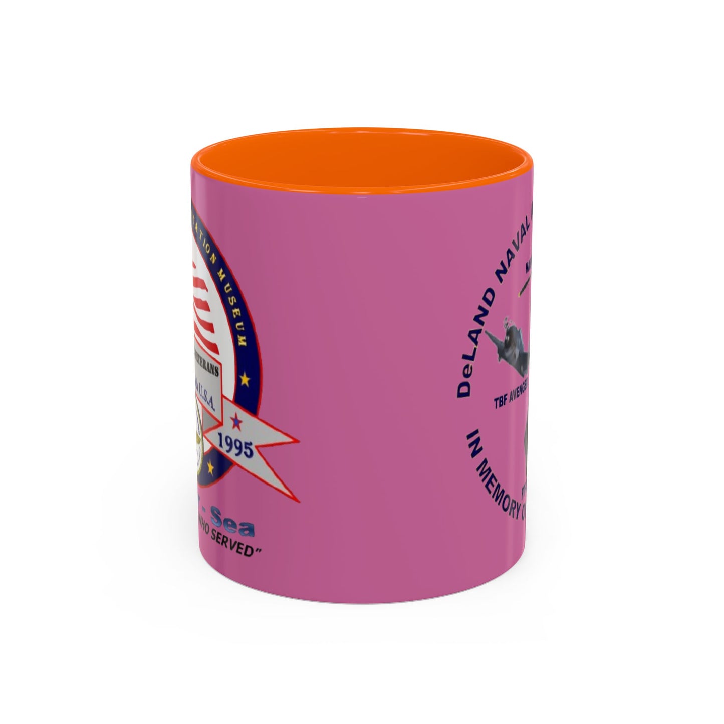 DNASM 2-sided, Founding & Student Art Pink Accent Mug by theGreenDragonTavern.shop